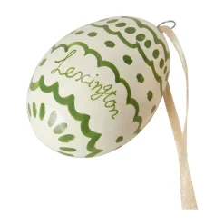 Lexington Easter Eggs in Papier Maché Easter ornaments 2-pack, Green-yellow GreenYellow Online