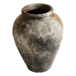 MUUBS Echo flower pot h50 cm Ø37 cm, rust-grey BrownGrey New