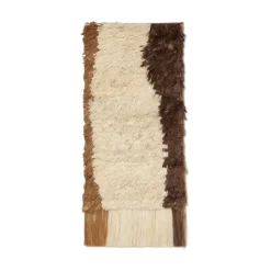 Ferm Living Edge Wall Rug tapestry 50x110 cm, Off-white-Coffee Beige Discount