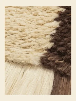 Ferm Living Edge Wall Rug tapestry 50x110 cm, Off-white-Coffee Beige Discount
