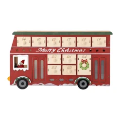 Bloomingville Edward calendar with lighting bus, Red Discount