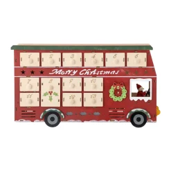 Bloomingville Edward calendar with lighting bus, Red Discount