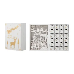 Bloomingville Elimar Advent Calendar with lighting, White Outlet