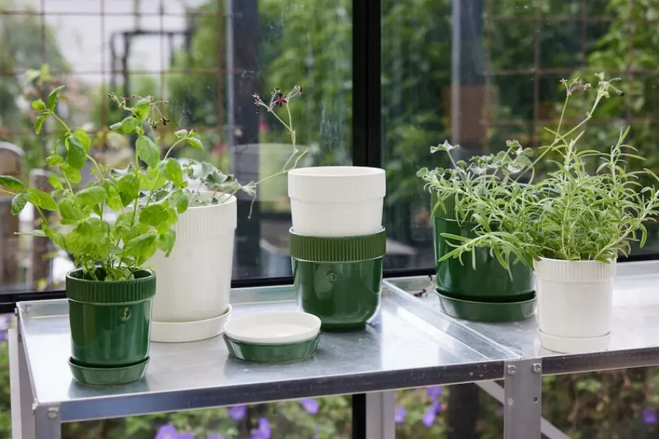 Sagaform Elise herb pot Ø11 cm, Green