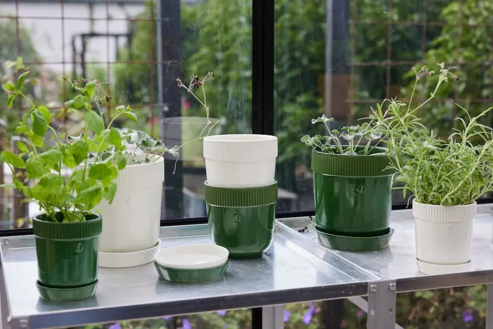 Sagaform Elise herb pot Ø11 cm, Green
