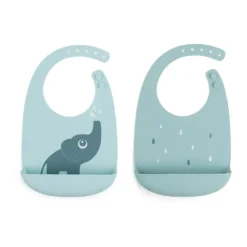 Done by deer Elphee Bib 2-Pack, Blue Sale