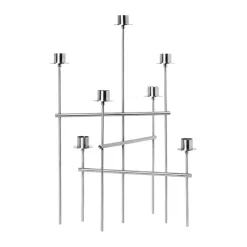 Ferm Living Elysia candlestick, Brushed stainless steel Silver-coloured Best