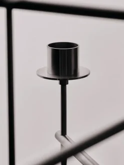 Ferm Living Elysia candlestick, Brushed stainless steel Silver-coloured Best