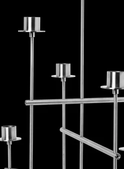 Ferm Living Elysia candlestick, Brushed stainless steel Silver-coloured Best