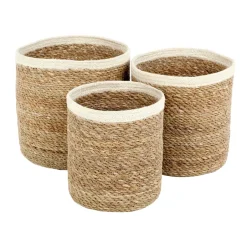 Dixie Emil storage basket 3-pack small, nature- White Outlet