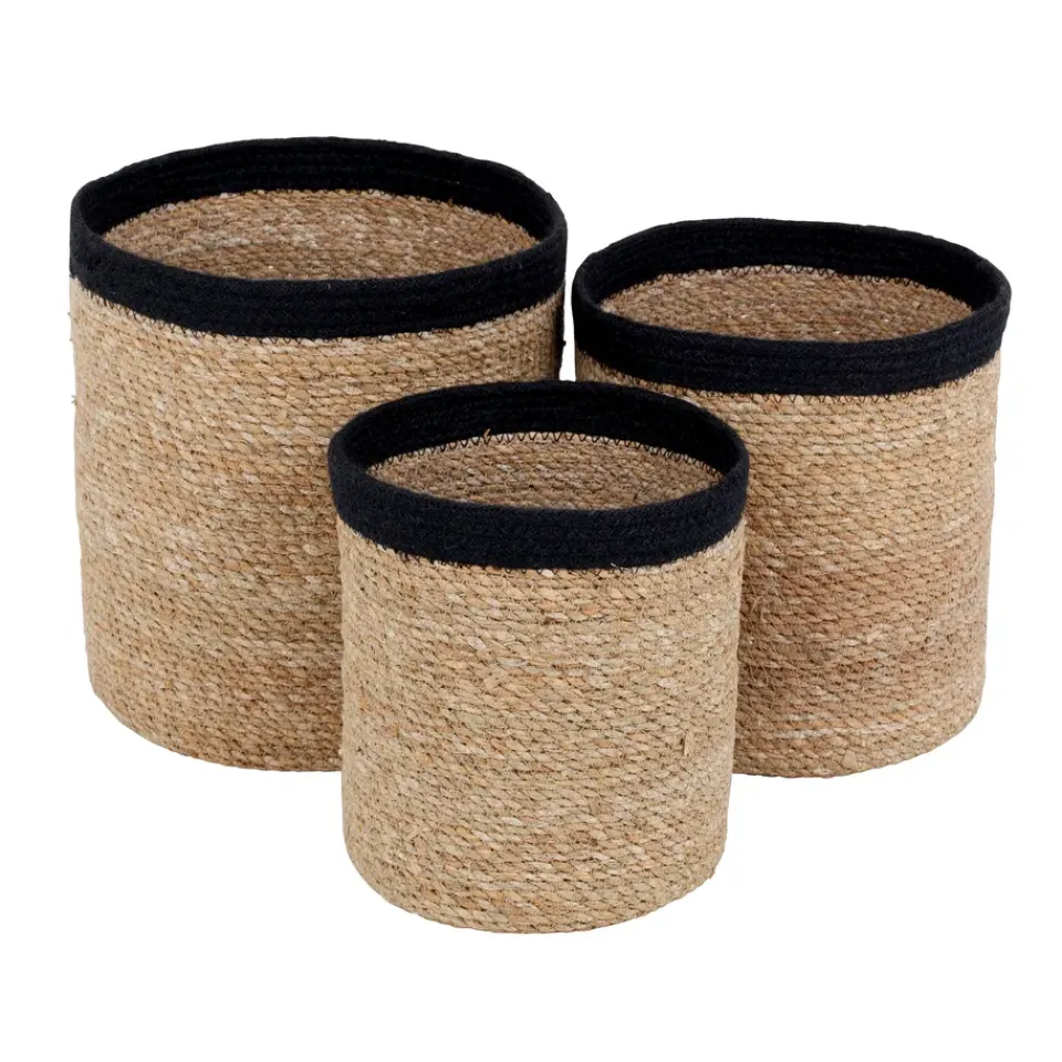 Dixie Emil storage basket 3-pack small, nature- Black New