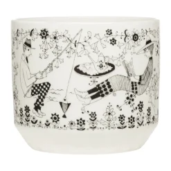 Arabia Emilia pot Ø14 cm, Black-white BlackWhite Hot