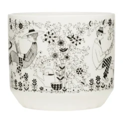 Arabia Emilia pot Ø14 cm, Black-white BlackWhite Hot