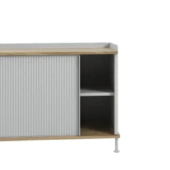 Muuto Enfold Low Side table, -oak-metal Black Clearance