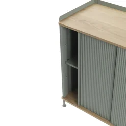 Muuto Enfold sideboard low 125x45x63 cm, Oak-Dusty green BrownGreen Sale