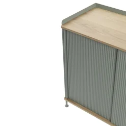 Muuto Enfold sideboard low 125x45x63 cm, Oak-Dusty green BrownGreen Sale