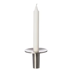 ERNST candle holder brushed aluminum Ø9.2 cm, 7 cm Silver-coloured Online