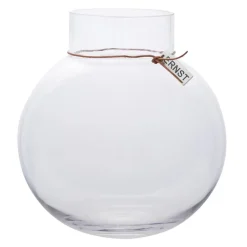 ERNST candle holder round H10cm Ø9cm, clear Transparent Online