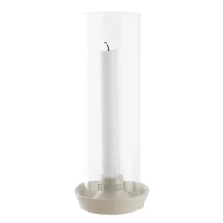 ERNST candle sticks glass cylinder, White Clearance