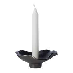 ERNST candlestick aluminum, Ø14 cm Black