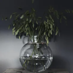 ERNST glass vase H22cm Ø21cm, clear Transparent