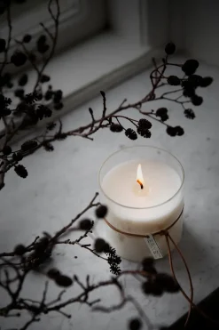 ERNST scented candle in glass with band Ø8 cm, In simplicity TransparentWhite Sale