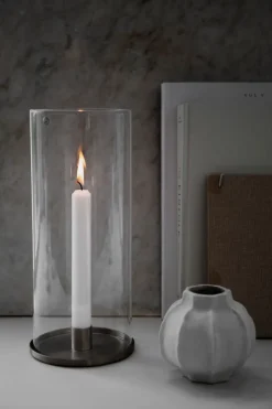 ERNST tealight holder for long candle 28 cm, aluminium Black Discount
