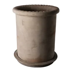 ERNST terracotta pot with saucer, Ø25x28 cm Brown Hot