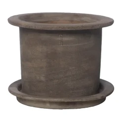 ERNST terracotta pot with saucer, Ø18x14 cm Brown Discount