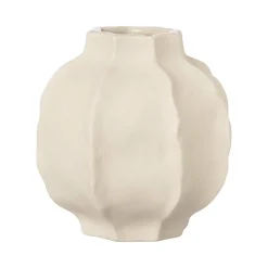 ERNST vase dented stripe, 14 cm Beige New