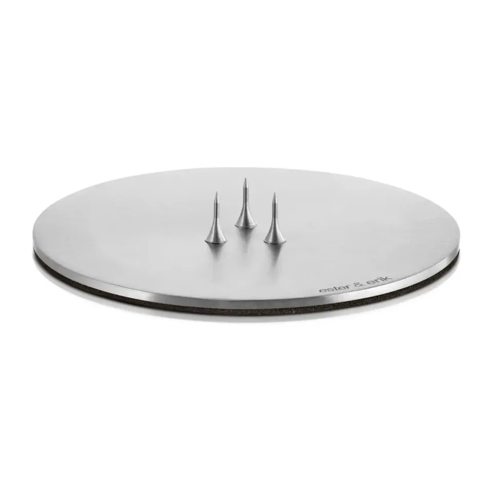 Ester & erik candle holder Ø9 cm matte, Silver Silver-coloured Outlet