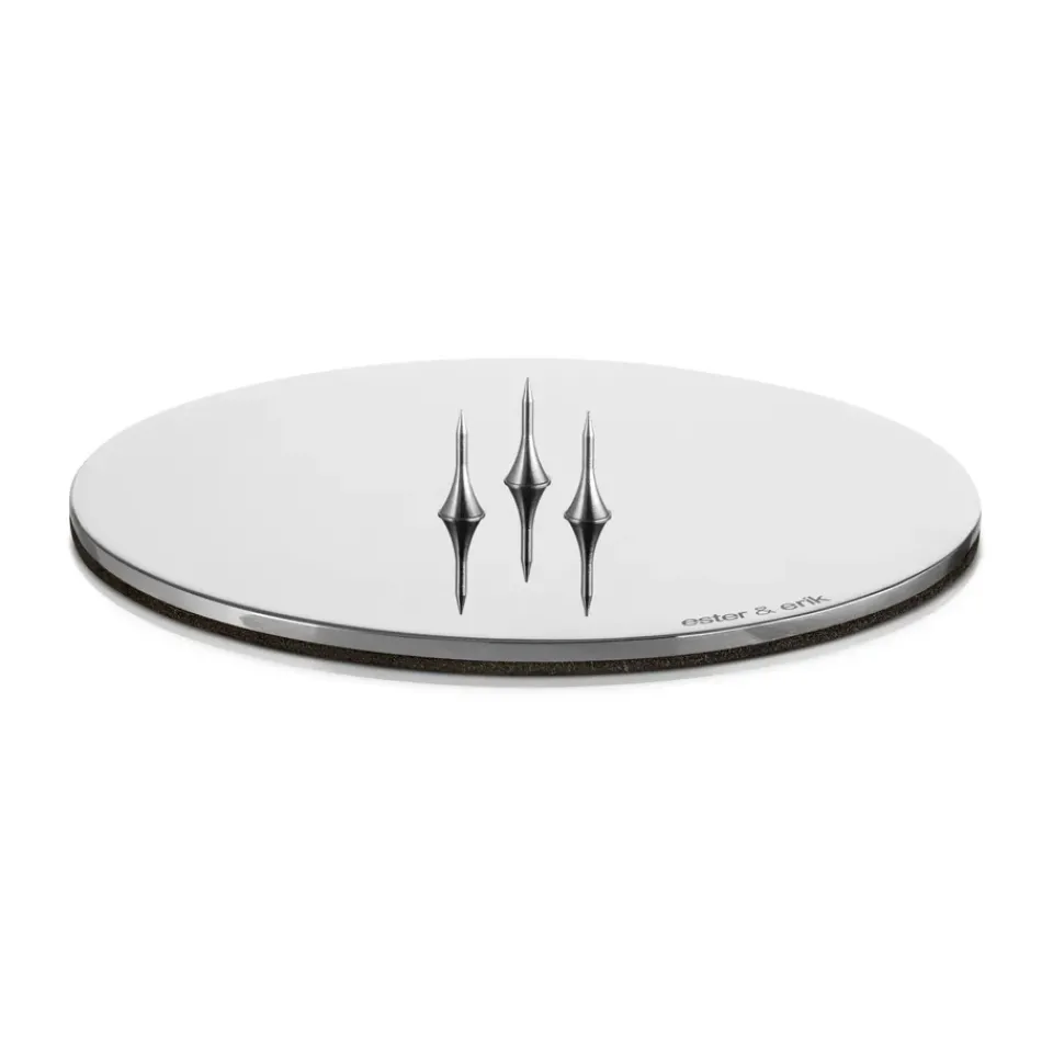 Ester & erik candle holder Ø9 cm polished, Silver Silver-coloured Clearance