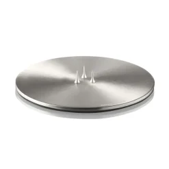 Ester & erik candle plate Ø12 cm matte, silver Silver-coloured New