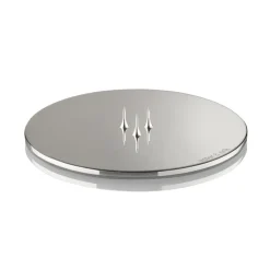 Ester & erik candle plate Ø12 cm polished, silver Silver-coloured New