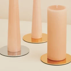 Ester & erik candle plate Ø12 cm polished, gold Gold-coloured Discount