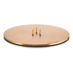 Ester & erik candle plate Ø12 cm matte, Rosé gold Gold-coloured Online