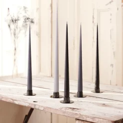 Ester & erik candle sticks smooth 2-pack, Black