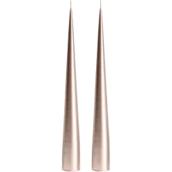 Ester & erik cone candles 34 cm 2-pack metallic, Champagne 94 Gold-coloured Online