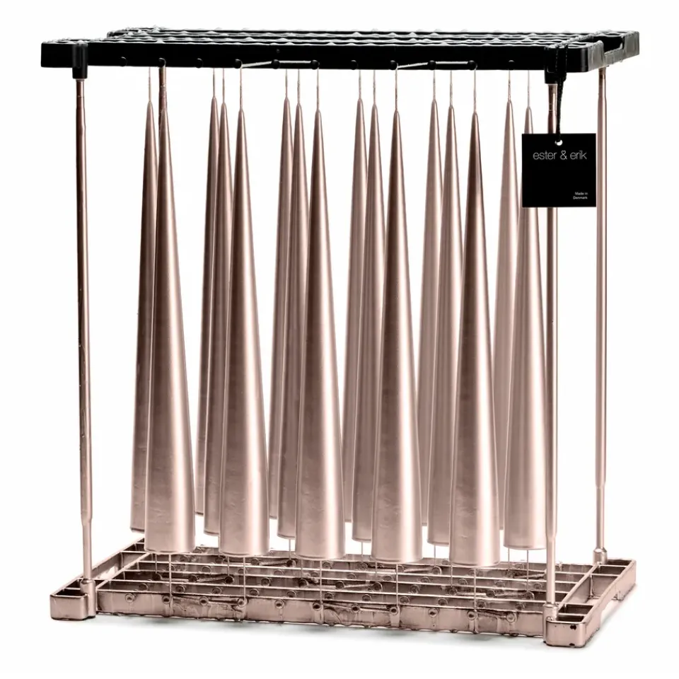 Ester & erik cone candles 34 cm 2-pack metallic, Champagne 94 Gold-coloured Online