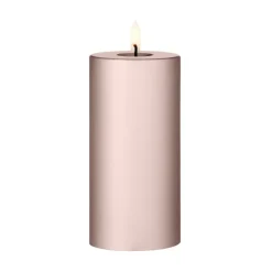 Ester & erik pillar candle LED, 94 Champagne Metallic, 15 cm Gold-coloured Outlet