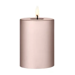 Ester & erik pillar candle LED, 94 Champagne Metallic, 10 cm Gold-coloured