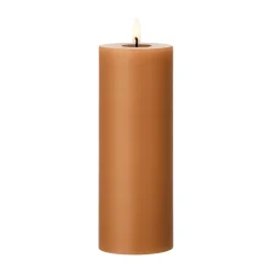 Ester & erik pillar candle LED, 23 Raw Toffee, 20 cm Brown Sale