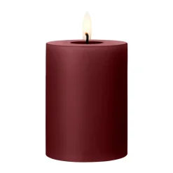 Ester & erik pillar candle LED, 44/2 Deep Wine, 10 cm Red Hot