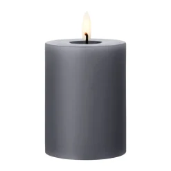 Ester & erik pillar candle LED, 74 Dark Slate, 10 cm Grey Clearance