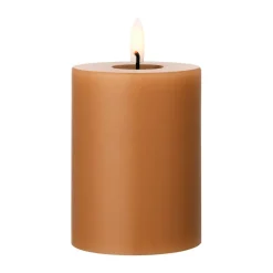 Ester & erik pillar candle LED, 23 Raw Toffee, 10 cm Brown Discount
