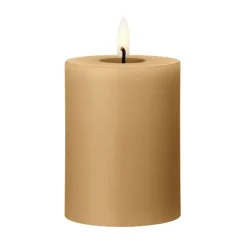 Ester & erik pillar candle LED, 27 Almond butter, 10 cm Brown New