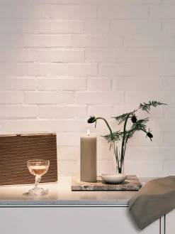 Ester & erik pillar candle LED, 22 Linen Grey, 20 cm Beige Sale