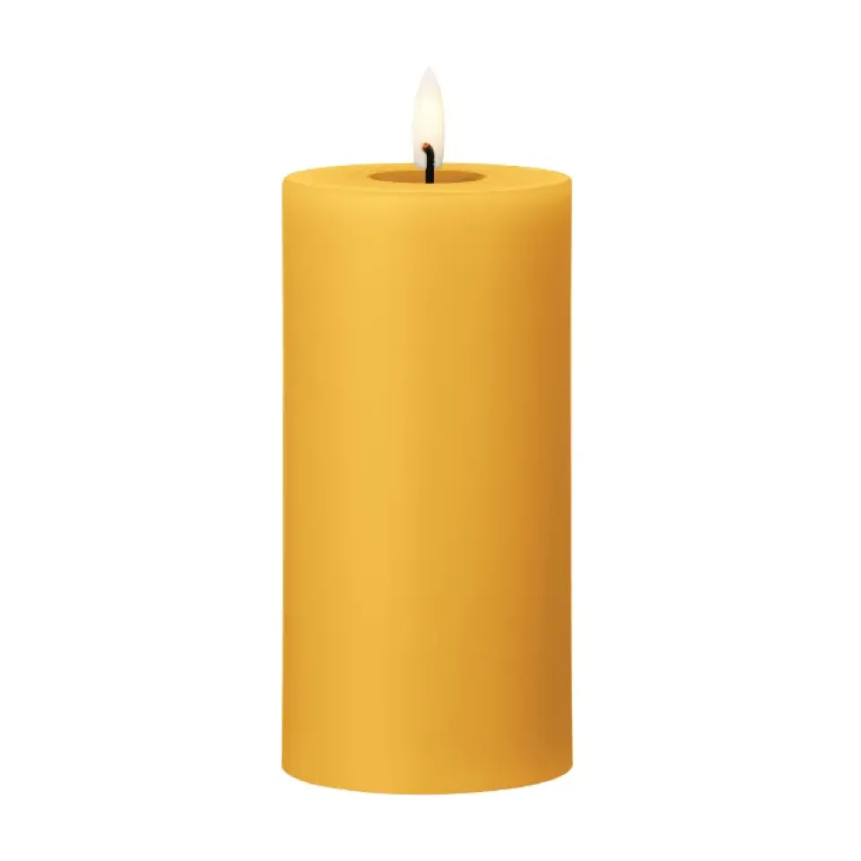 Ester & erik pillar candle LED, 85 Mango, 15 cm Yellow Hot