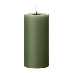 Ester & erik pillar candle LED, 70 Soil, 15 cm Green Online
