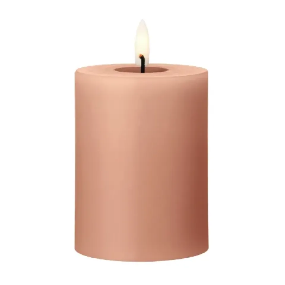 Ester & erik pillar candle LED, 20 Rosy caramel, 10 cm Pink Outlet